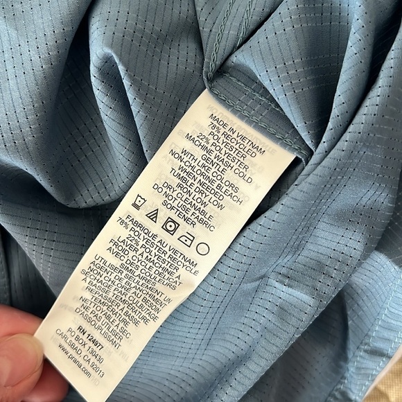 prAna Cayman Shirt in Blue Note Men's Size Small NWT - Picture 6 of 8